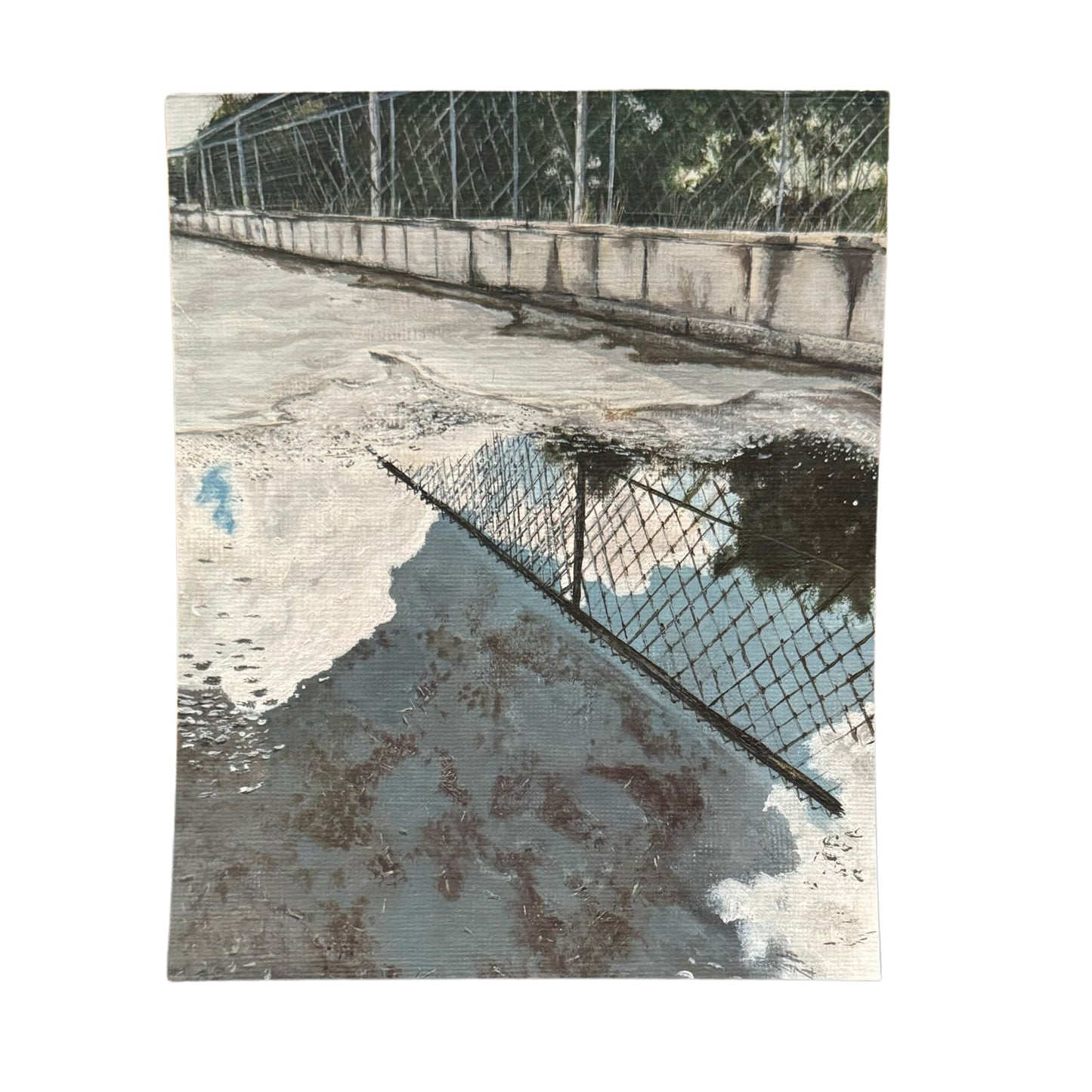 Reflection of Clouds in Puddle Painting