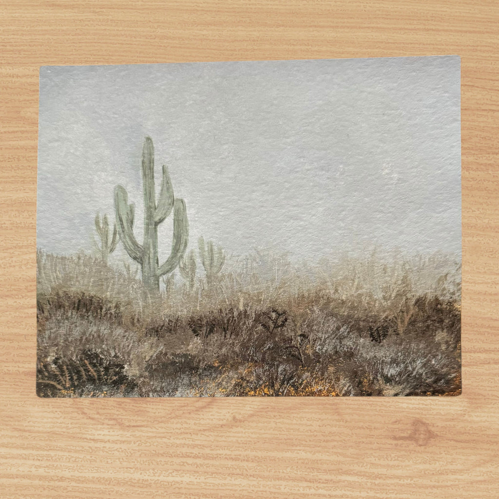 Foggy Desert Landscape