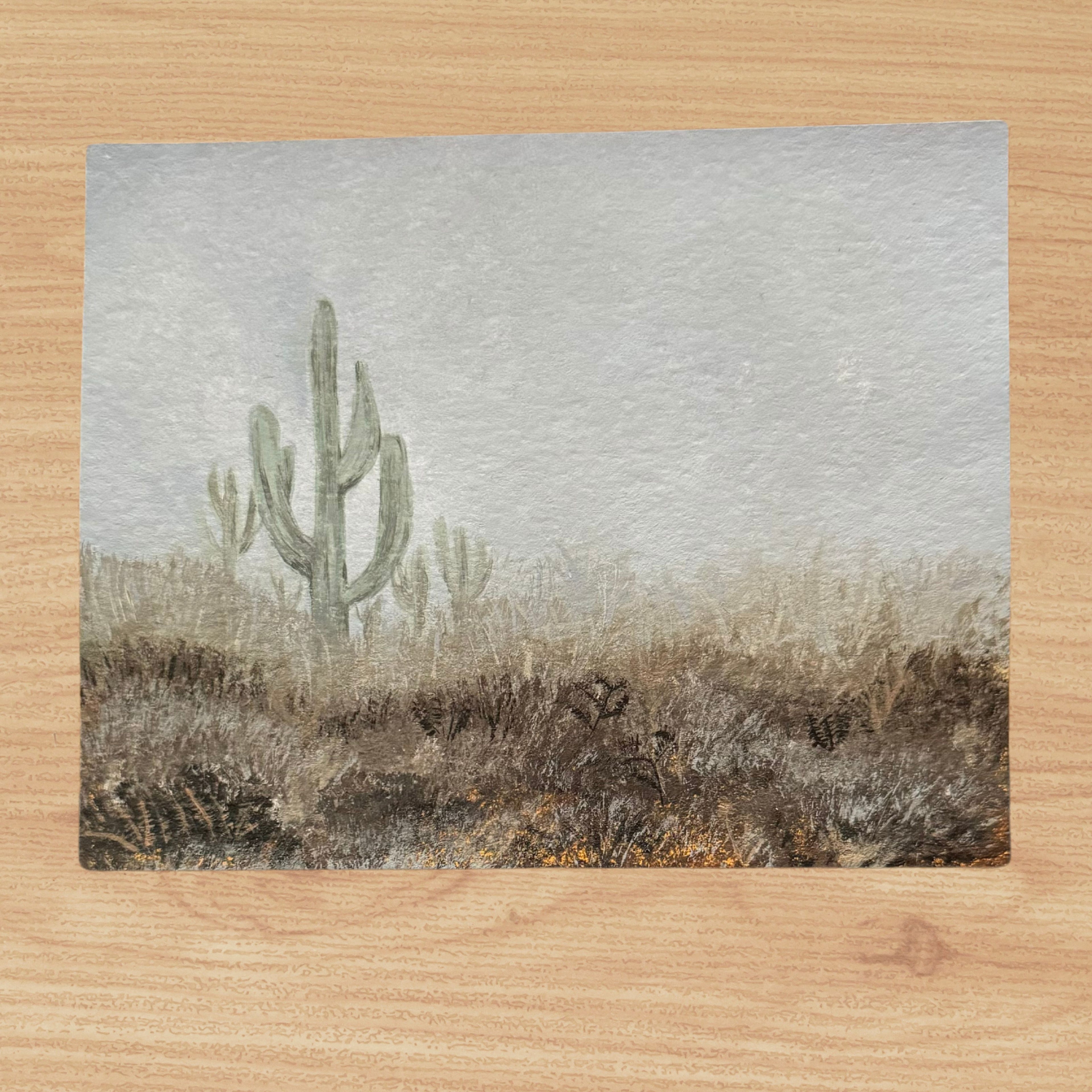 Foggy Desert Landscape