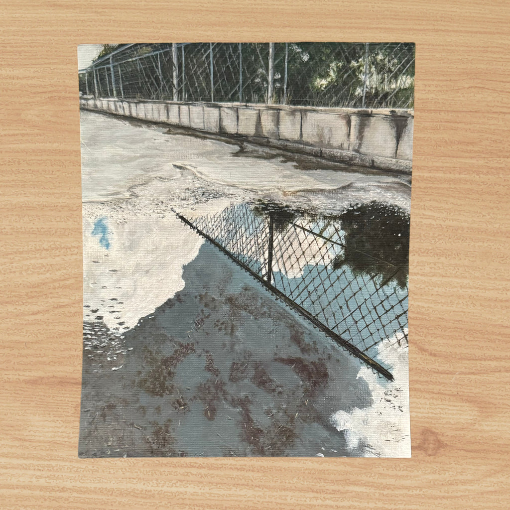 Reflection of Clouds in Puddle Painting