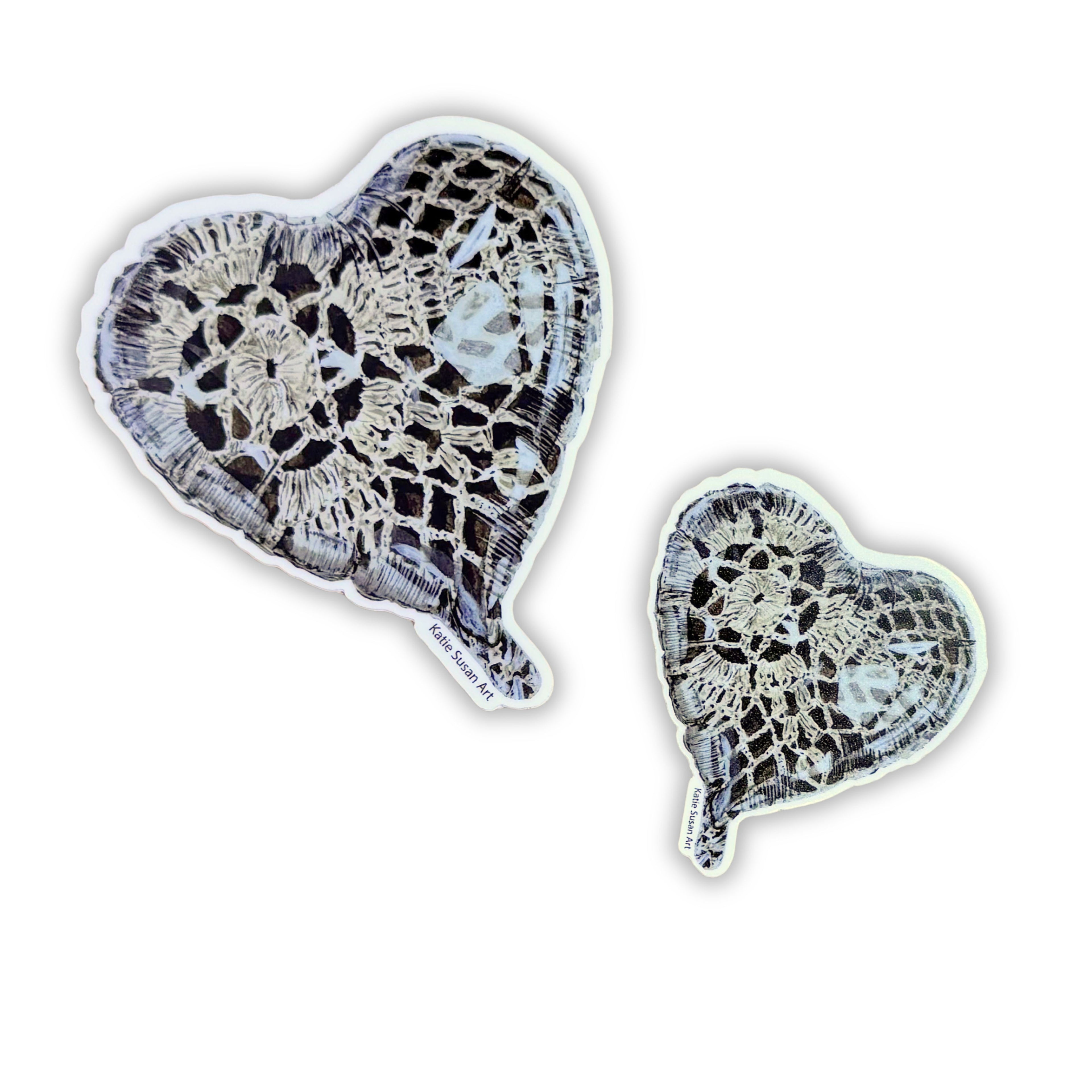 Doily Heart Sticker
