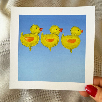 Ducks In A Row Mini Art Print