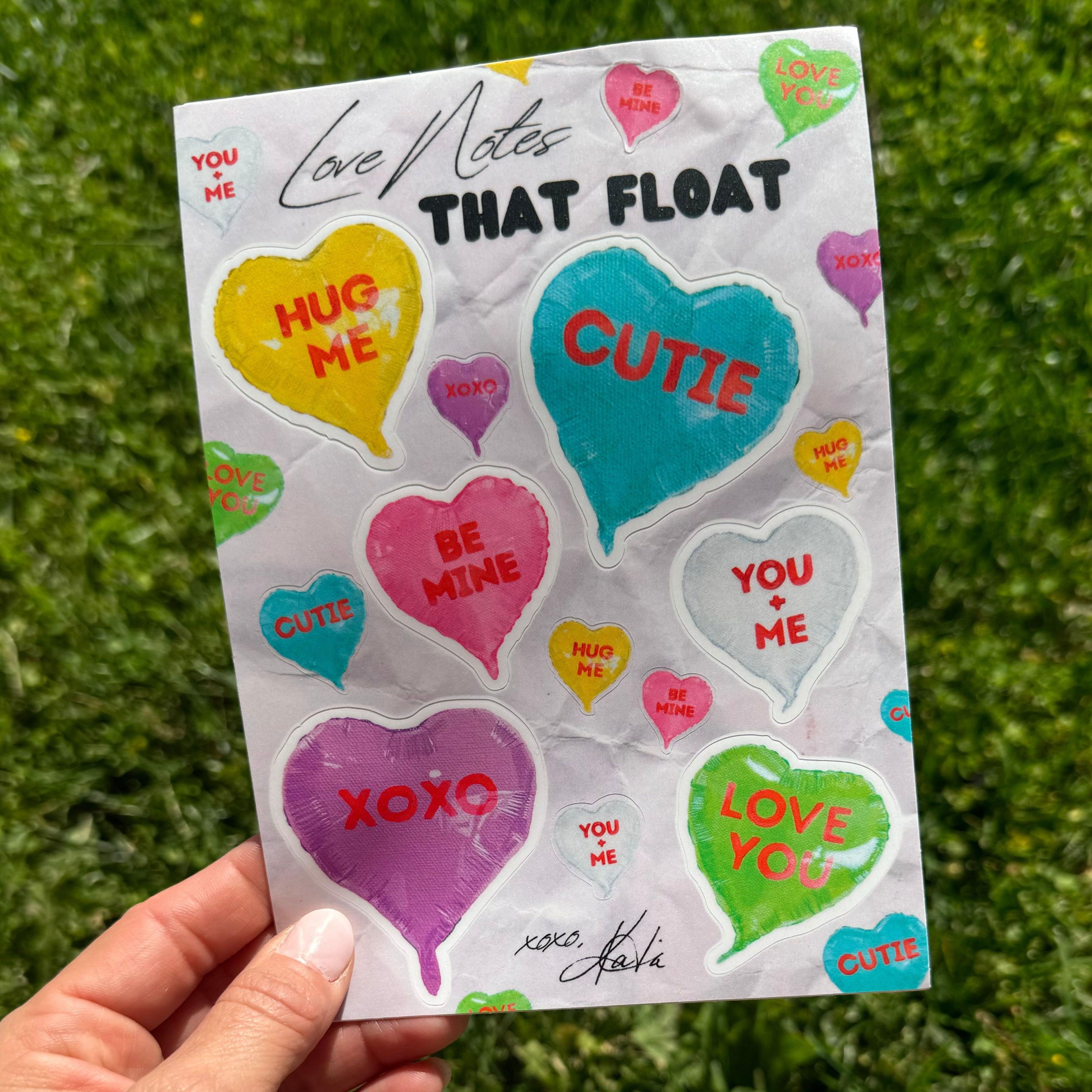 Love Notes that Float Sticker Sheet