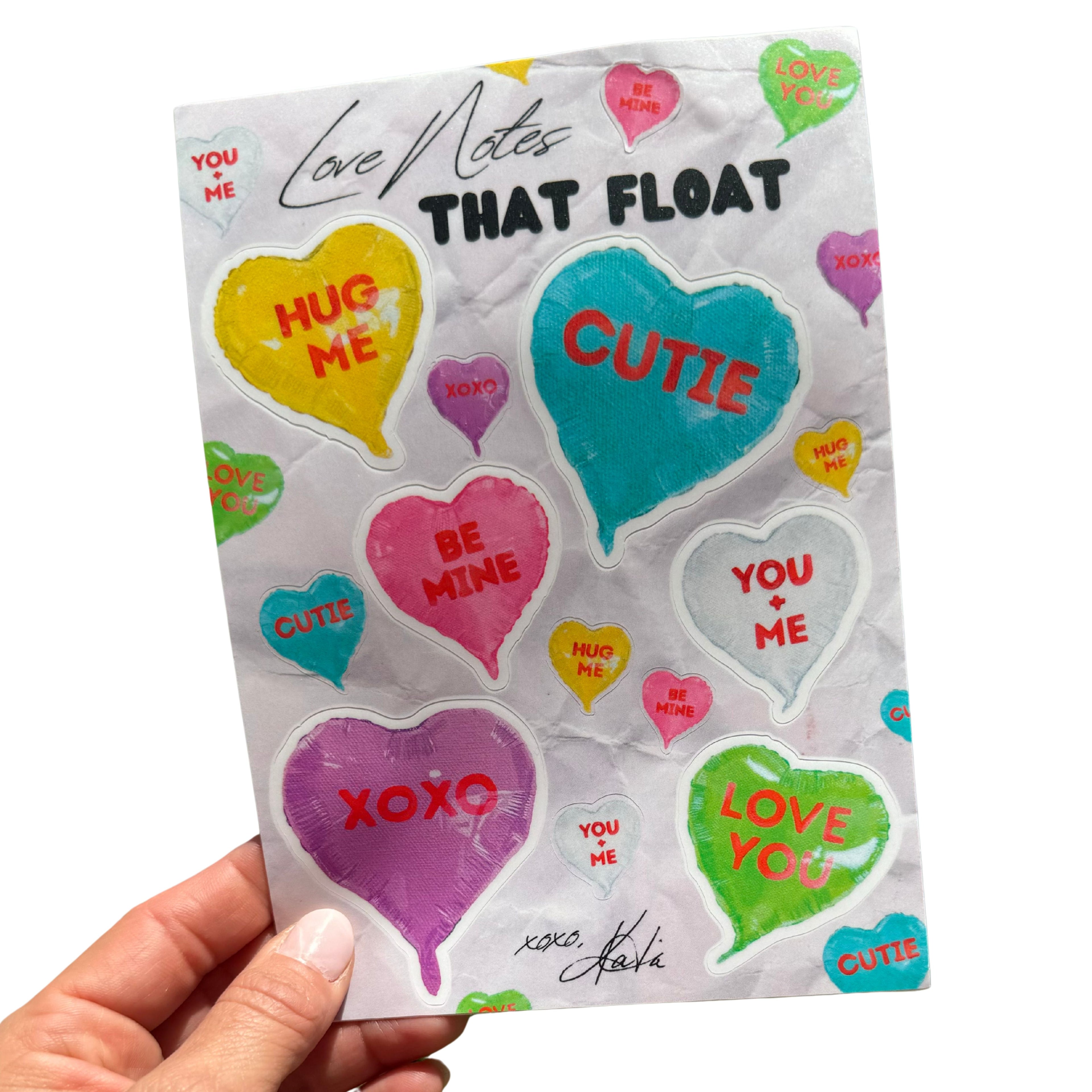 Love Notes that Float Sticker Sheet