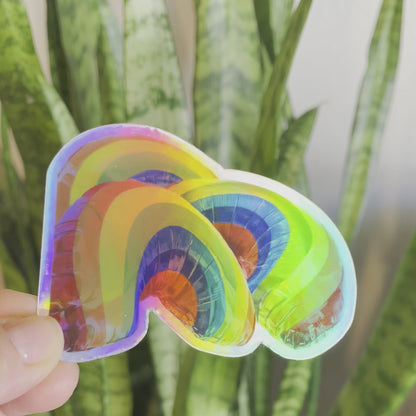 Katie Susan Art Chasing Rainbows holographic Sticker