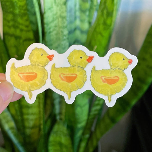 Katie Susan Art Ducks in a Row Sticker