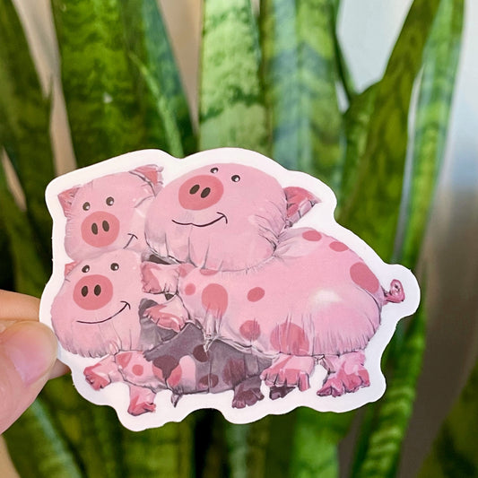 Katie Susan Art Pigs Fly Sticker